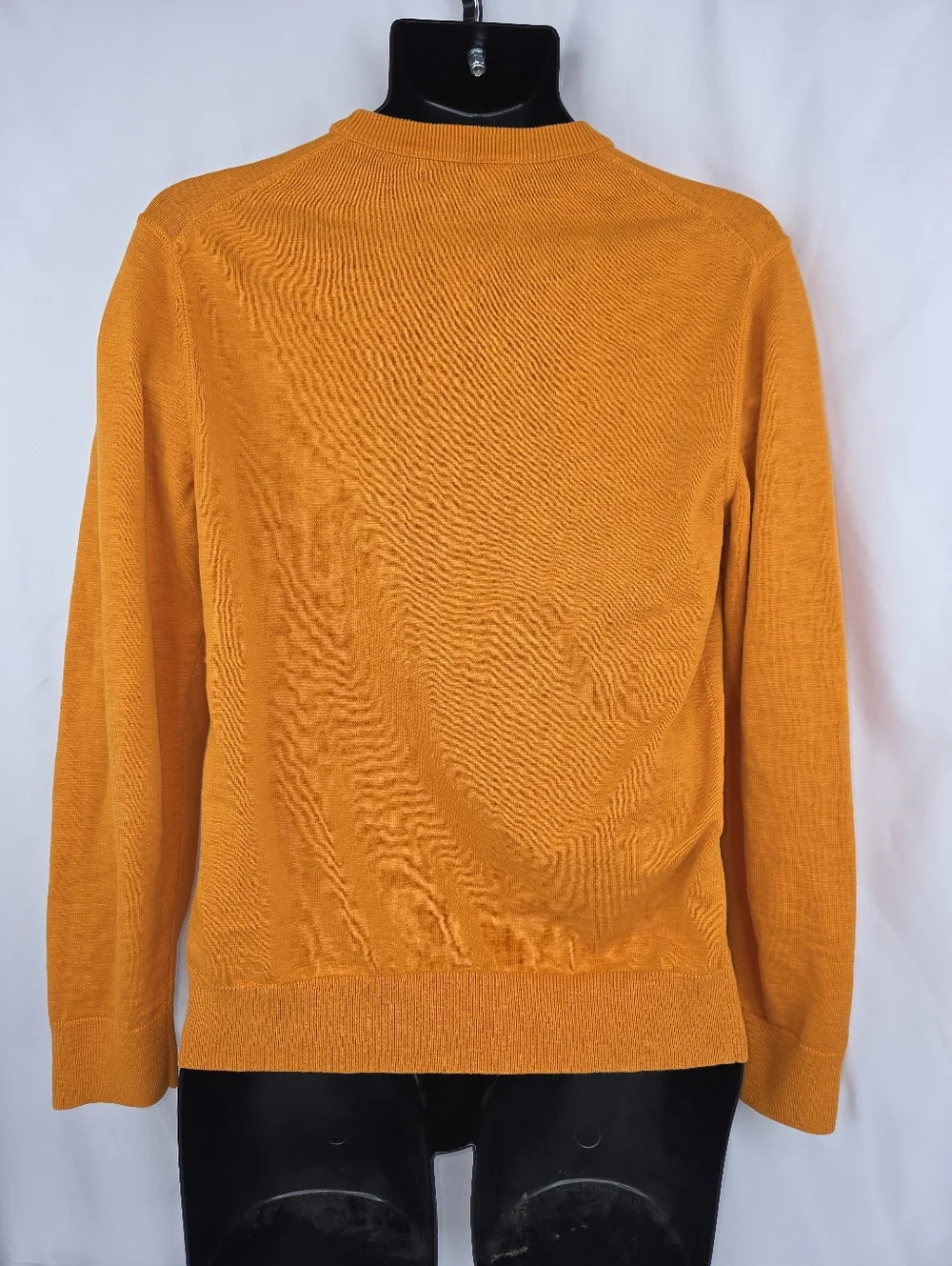 Banana Republic Slub Double Knit Crew Neck Sweater Orange Size Small AR-3507